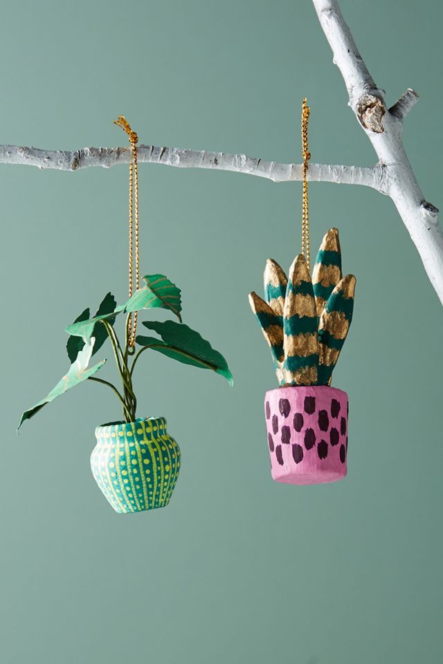 Glinted Houseplant Ornament #2