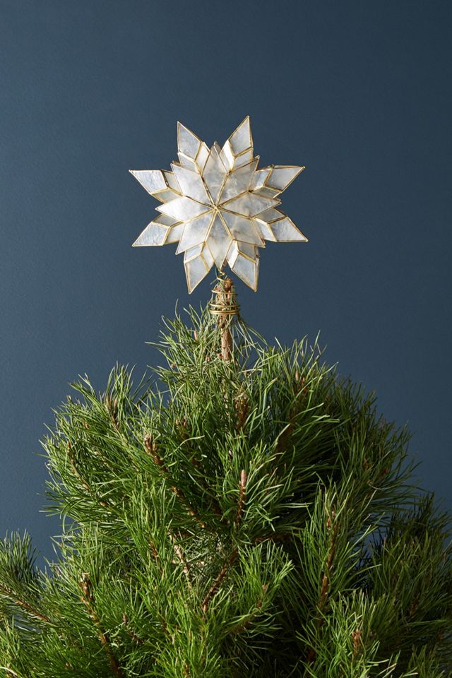 Capiz Star Light-Up Tree Topper #1