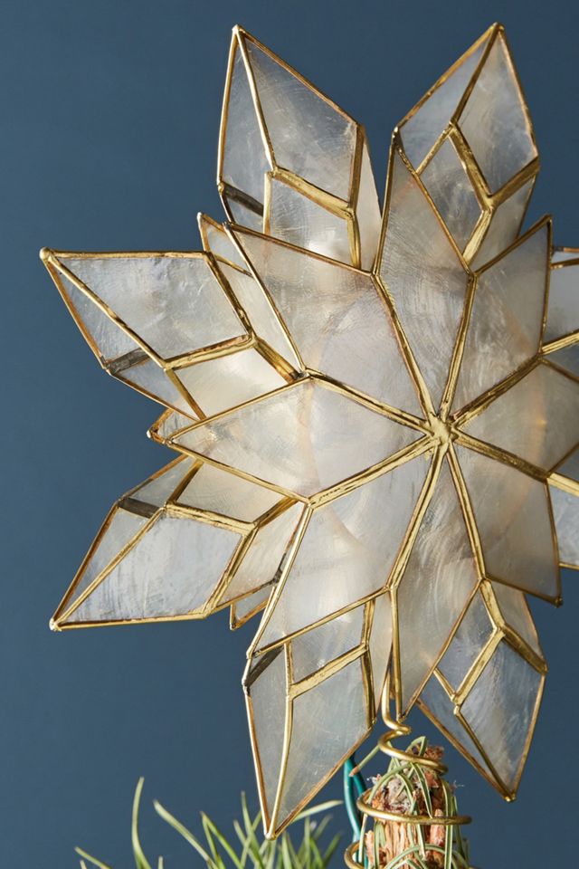 Capiz Star Light-Up Tree Topper #2