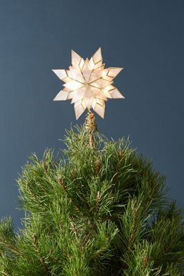 Capiz Star Light-Up Tree Topper