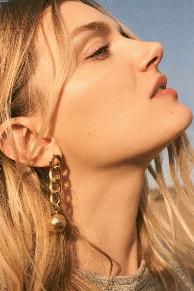 Golden Link Drop Earrings #2