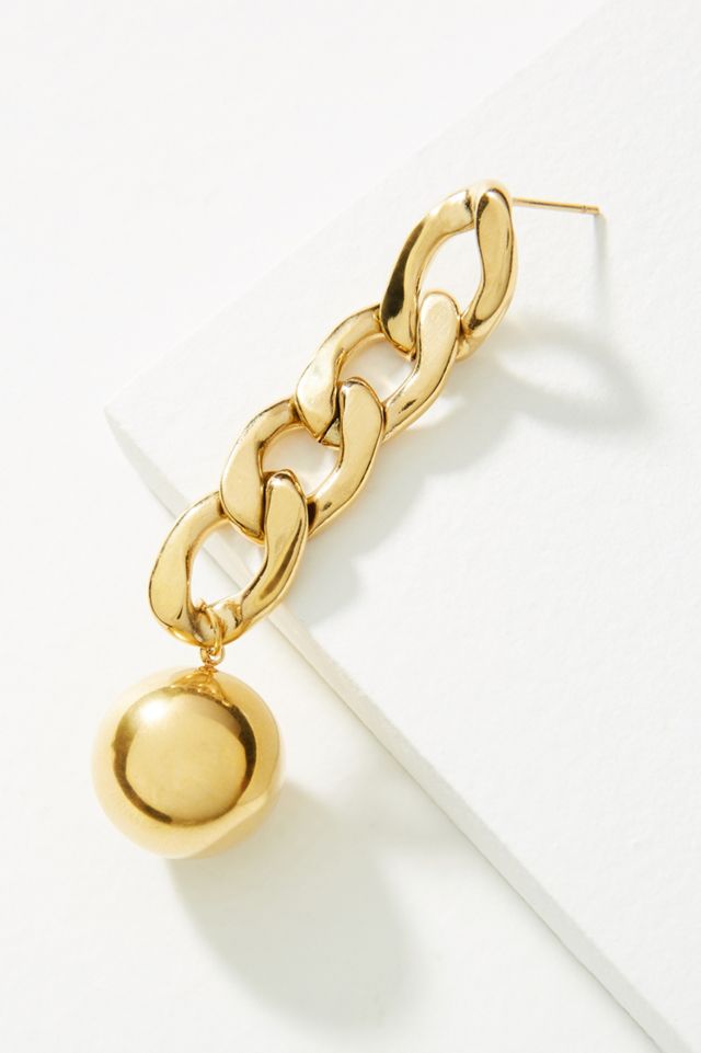 Golden Link Drop Earrings #1