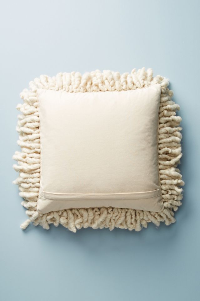 Wool Fringe Pillow #1