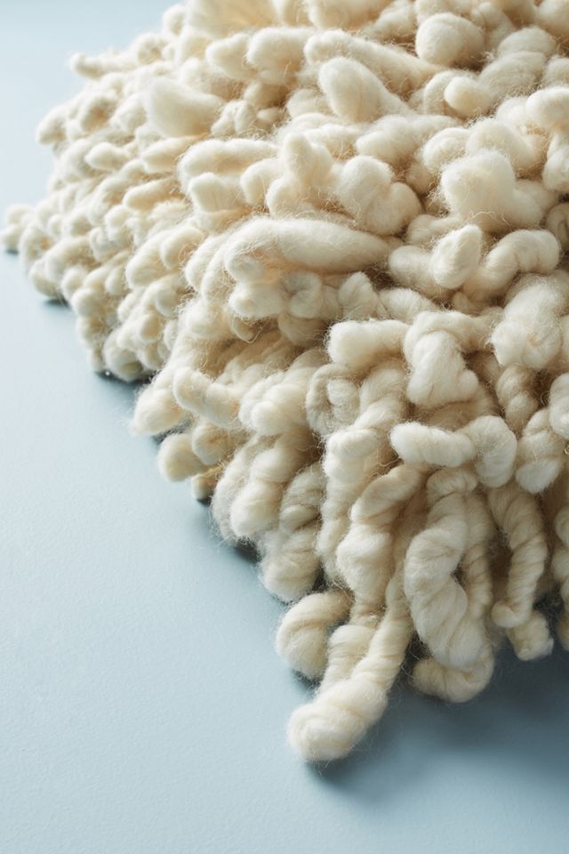 Wool Fringe Pillow #2