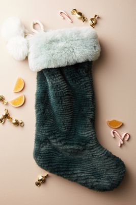 Colorful Faux Fur Stocking