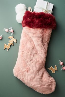 Colorful Faux Fur Stocking