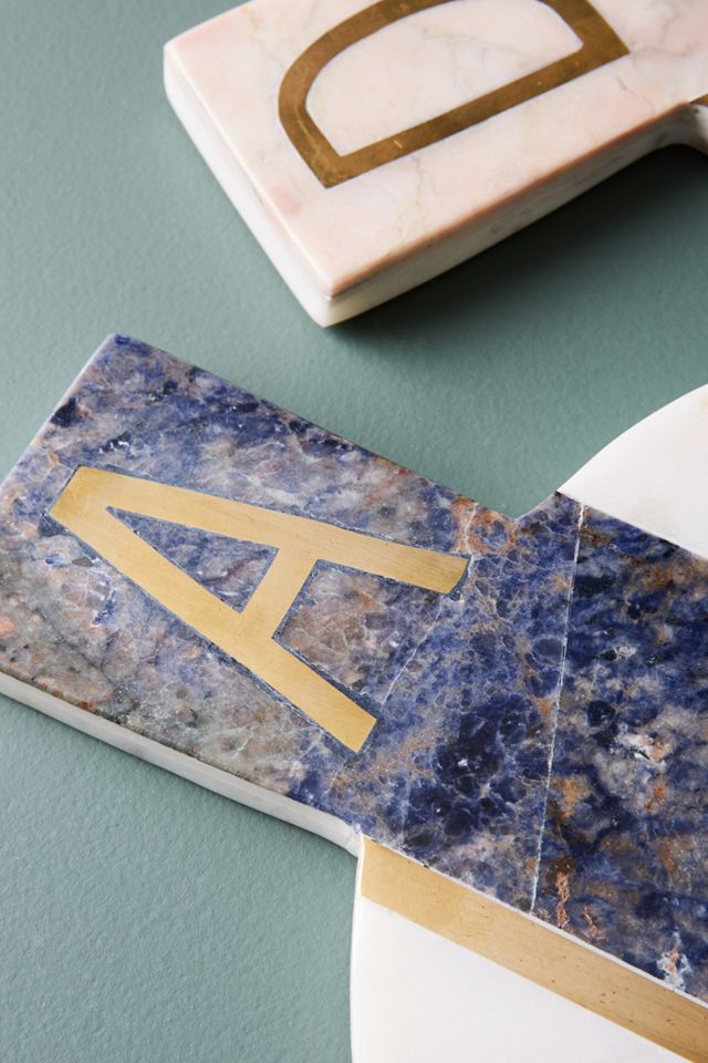 Marbled Monogram Cheese Board #1