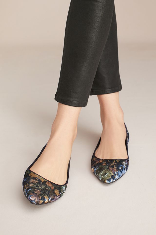 Anthropologie Floral Flats