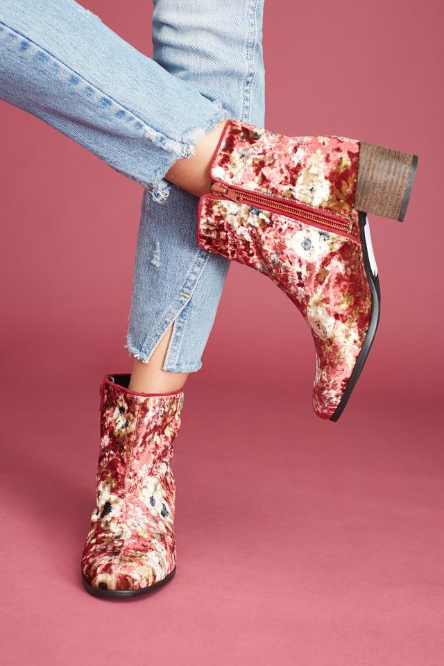 Floral booties on sale