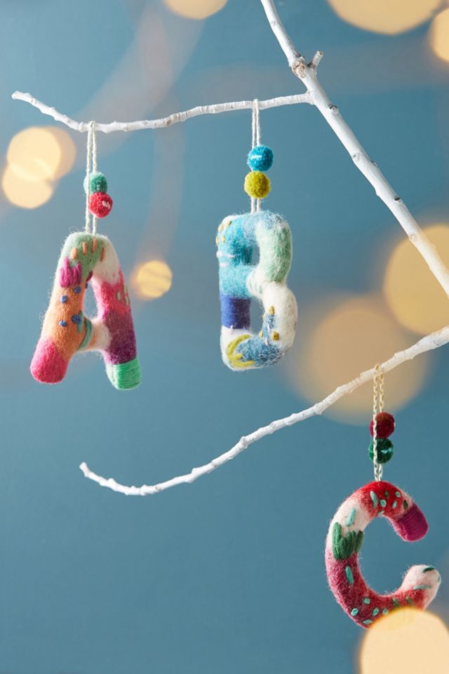 Felted Monogram Ornament #4