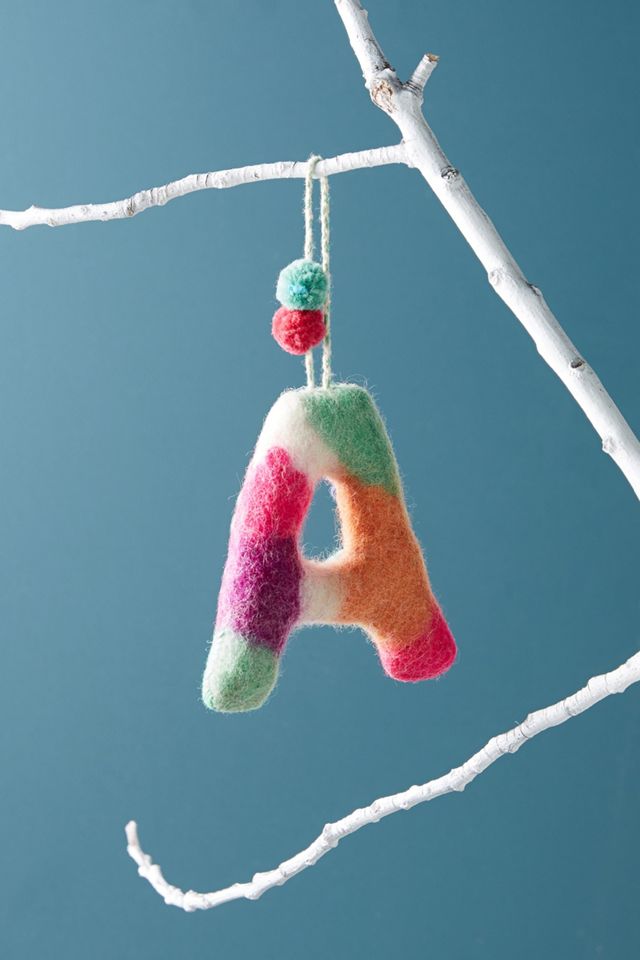 Felted Monogram Ornament #1