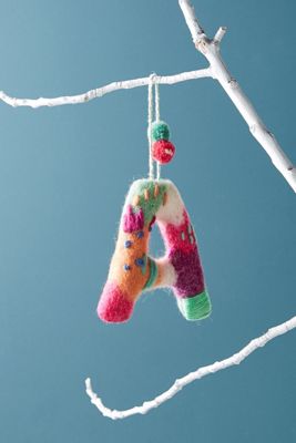 Felted Monogram Ornament