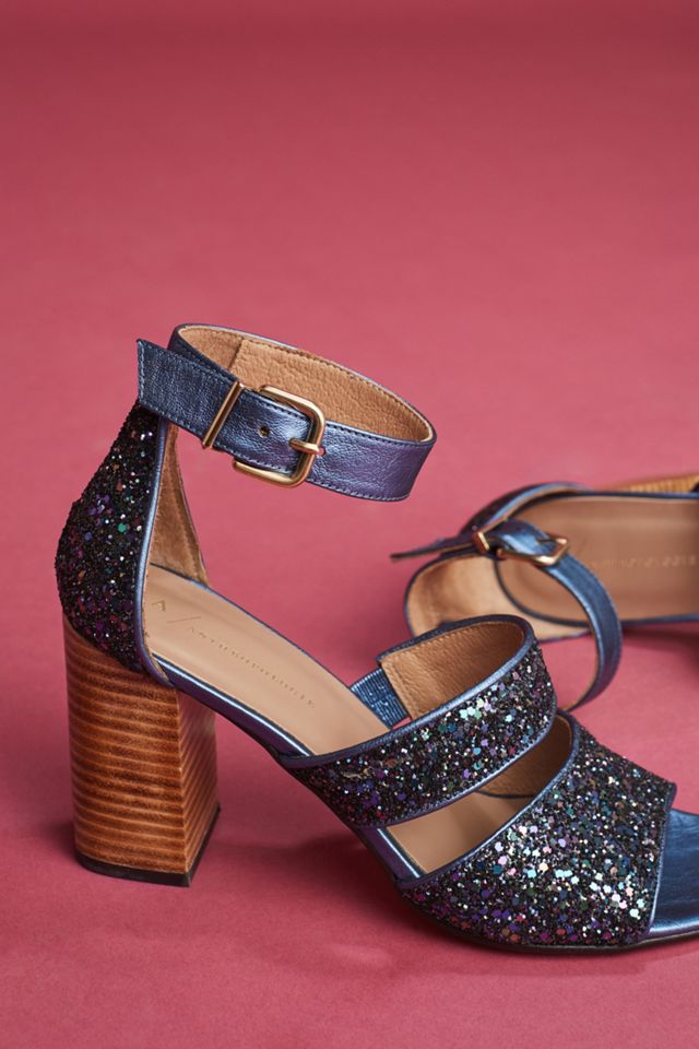 Anthropologie Glittering Heels Anthropologie