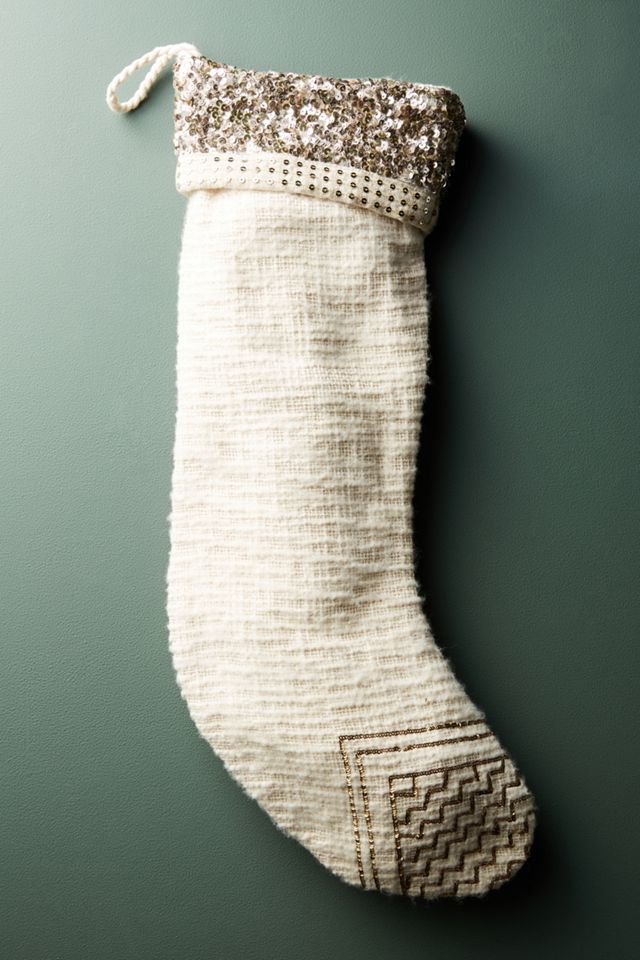 Sequined Geo Stocking #1