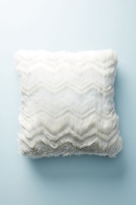 Chevron Faux Fur Pillow
