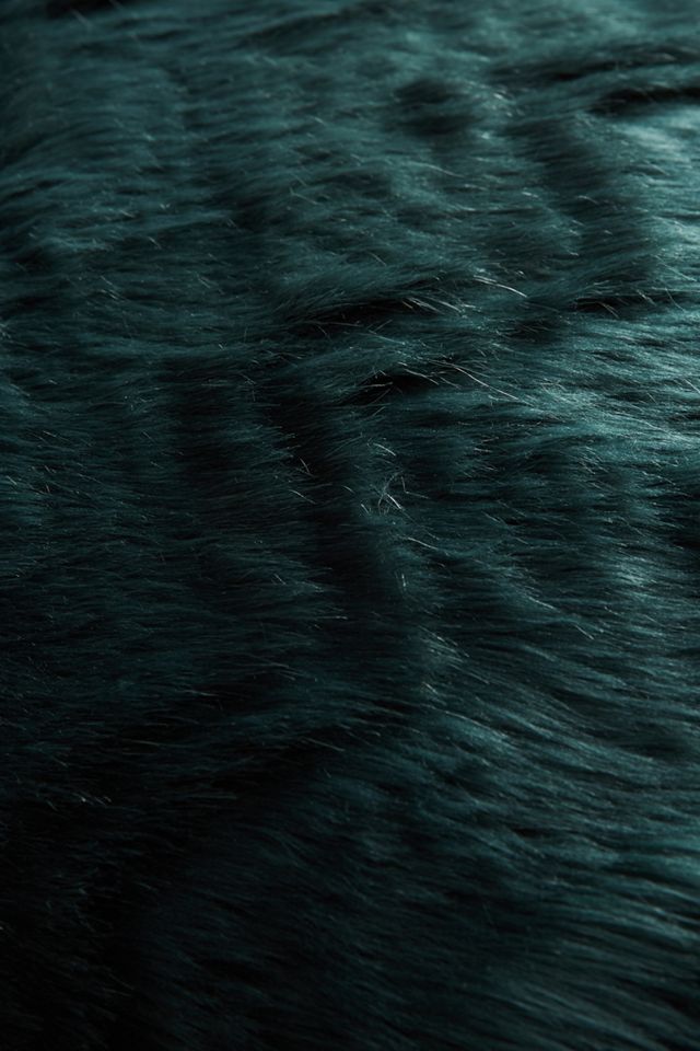 Chevron Faux Fur Pillow #3