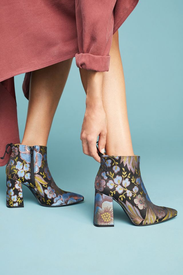 Anthropologie Printed Flare-Heeled Boots | Anthropologie