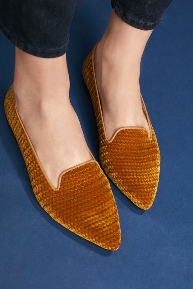 Bisue Ballerinas Velvet Embossed Loafers #3
