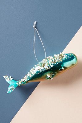 Beaded Beluga Ornament