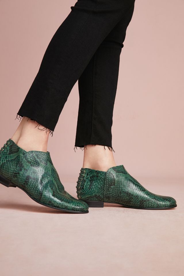 Green Snake Print Boots #2