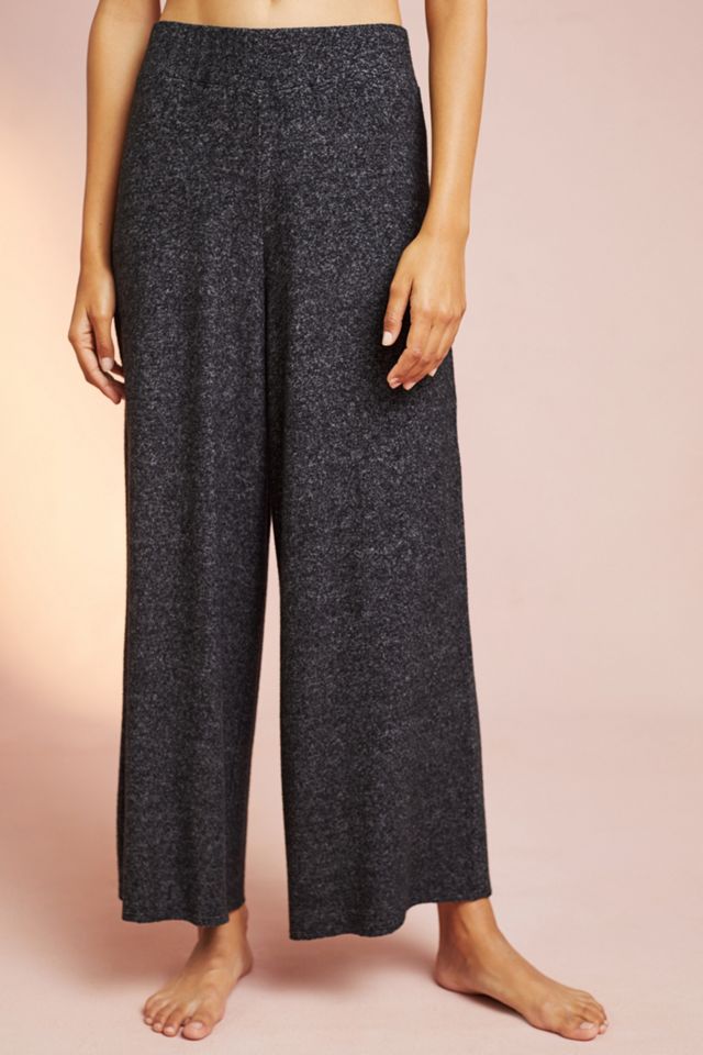 Brushed Fleece Cropped Wide-Legs