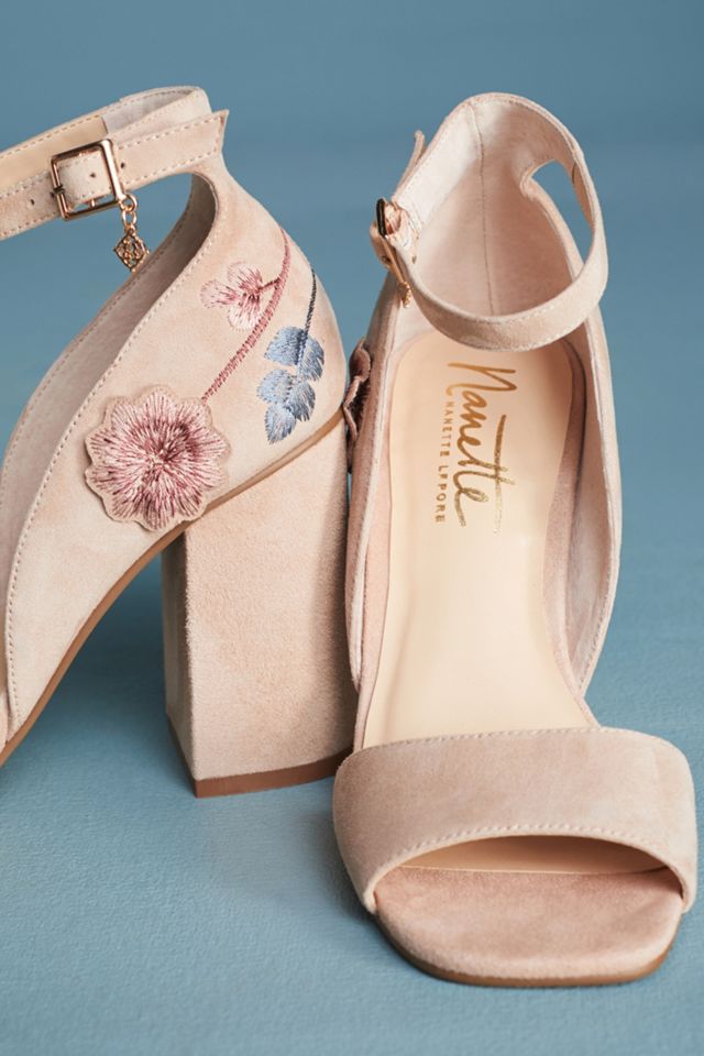 Nanette Lepore Martina Embroidered Heels #2