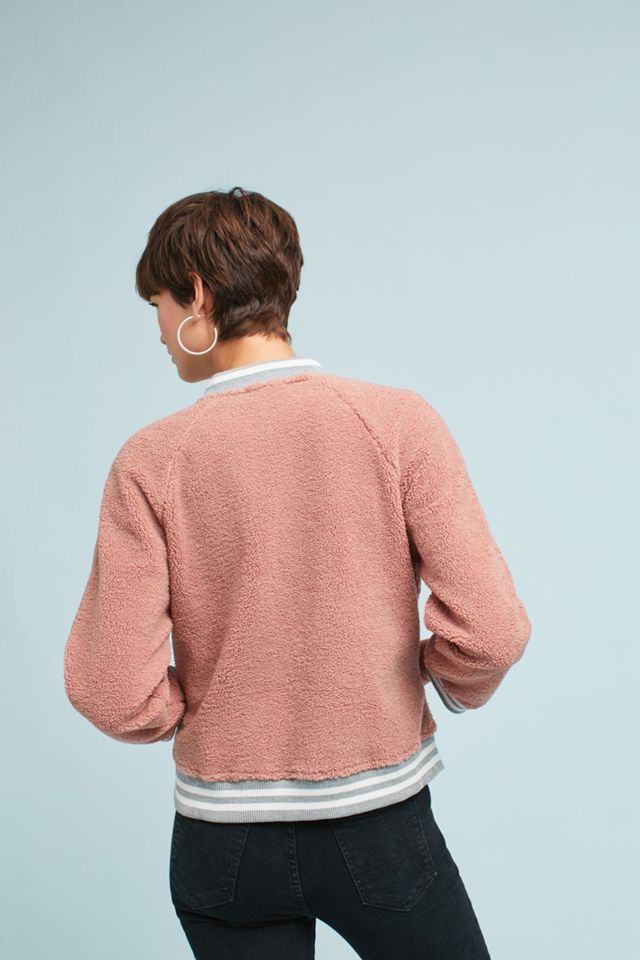 Rose Sherpa Bomber Jacket #2