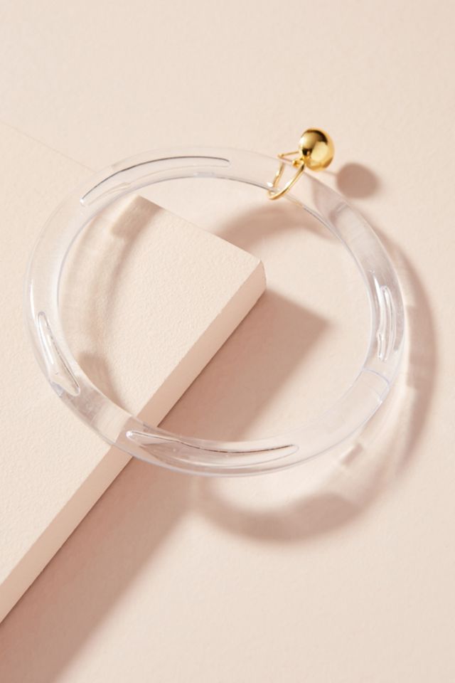 Oversized Lucite Hoop Earrings #1