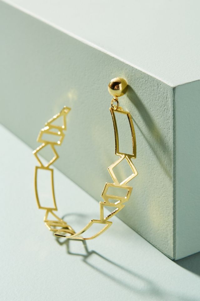Geographic Hoop Earrings #1