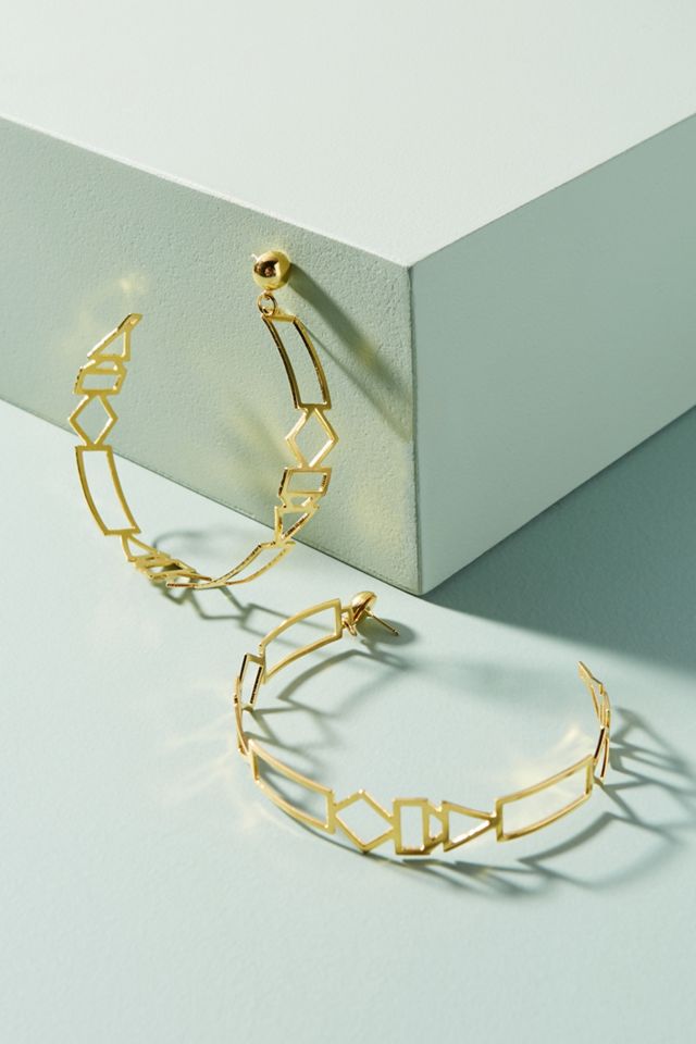 Geographic Hoop Earrings