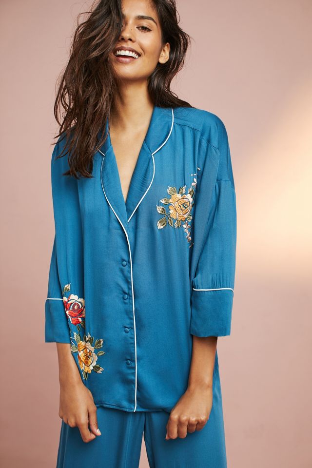 Anthropologie Women's Silky Pajama Top