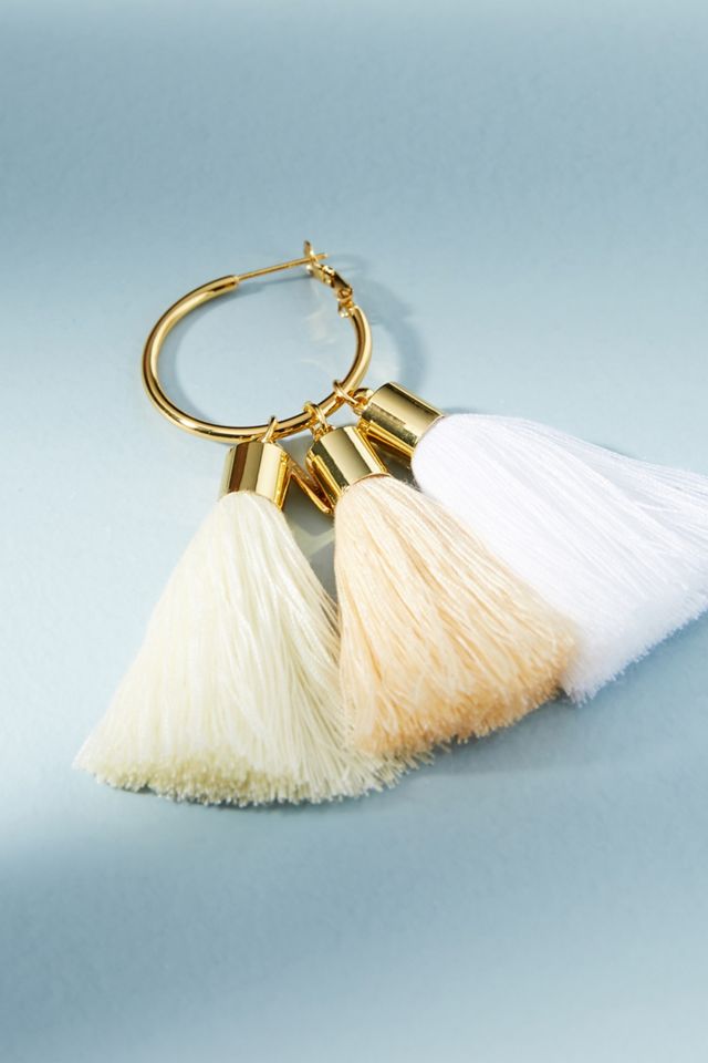 Triple Tassel Drop Earrings #1
