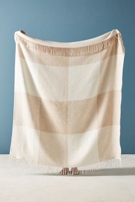 Avoca Reversible Cashmere Plaid Throw Blanket