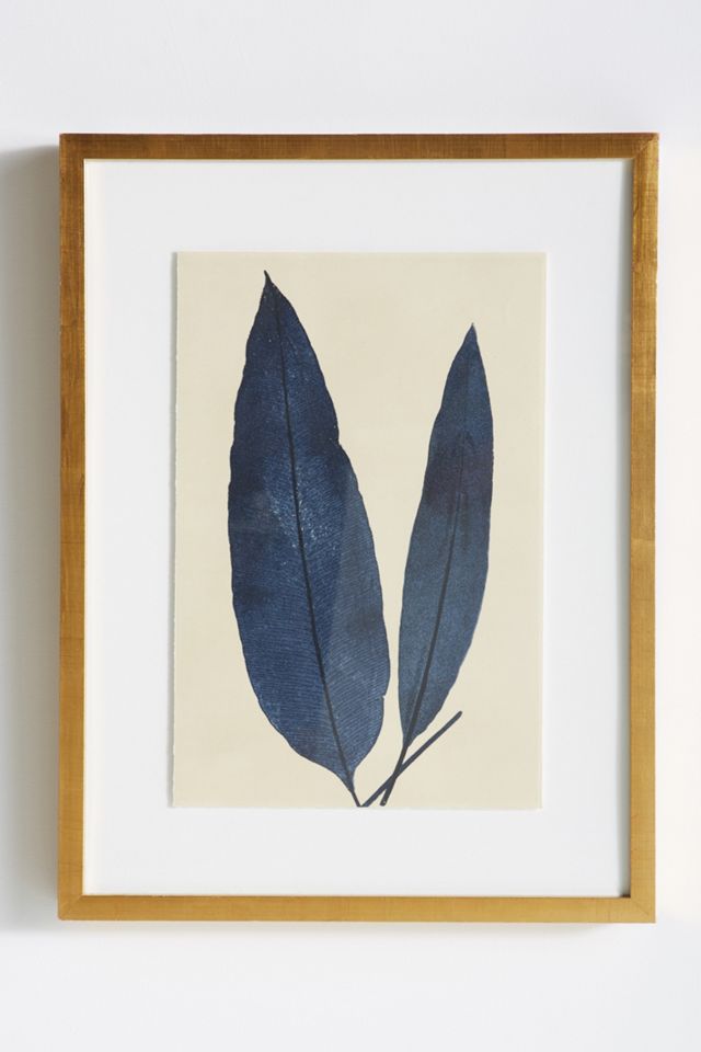 Indigo Ferns Wall Art #1