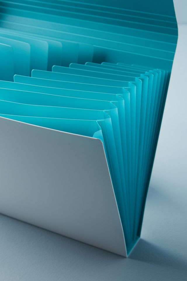 Poppin Aqua Accordion File Sorter | AnthroHome