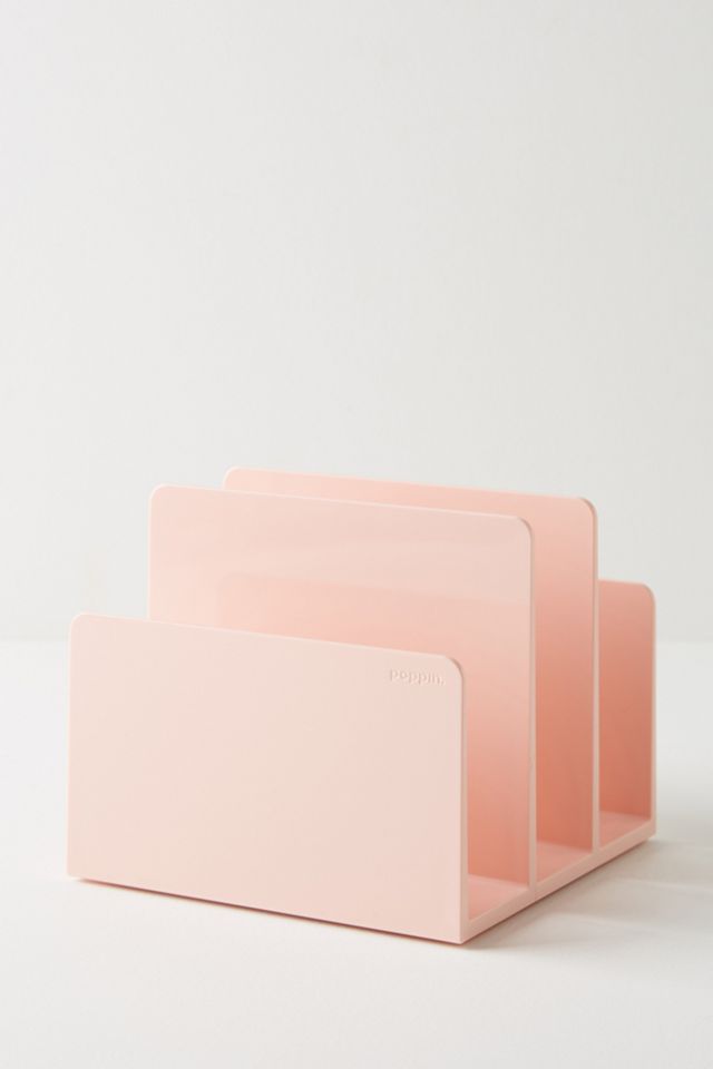 Poppin Blush Fin File Sorter #1