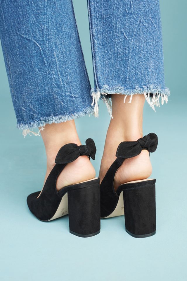Anthropologie Tied Slingback Heels #3