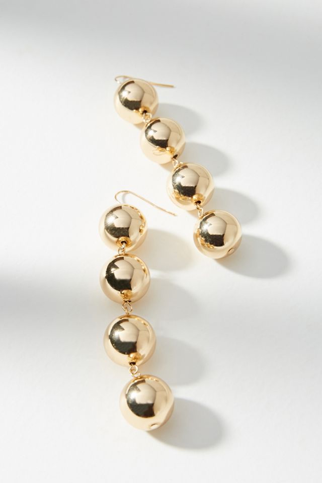 Golden Sphere Drop Earrings Anthropologie