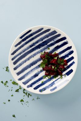 Indigo Rain Serving Bowl