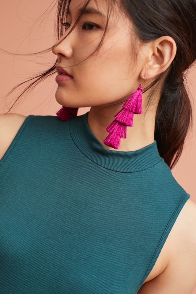 Ribbed Mock Neck Layering Tank #1