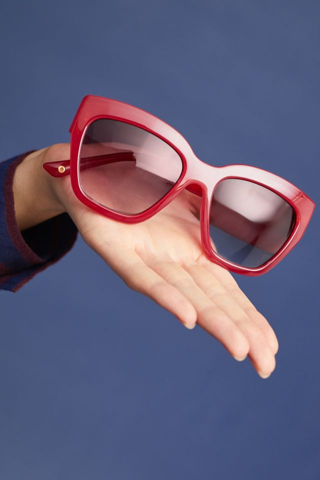 Ruby Red Square Glasses #2