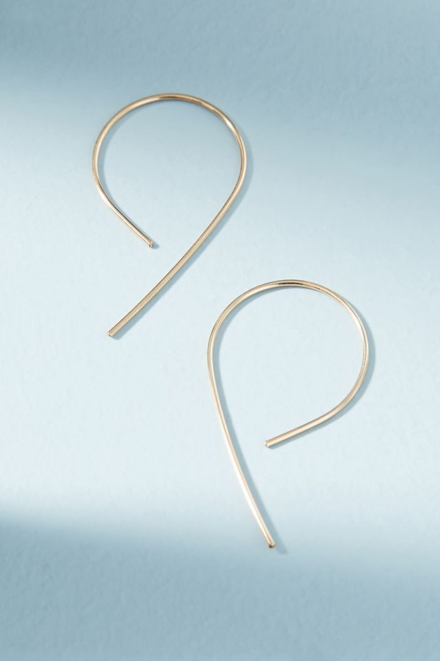 Inverted Swoop Hoop Earrings