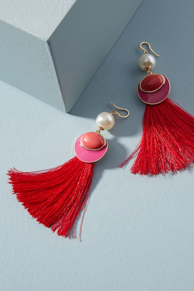 Calida Fringed Drop Earrings
