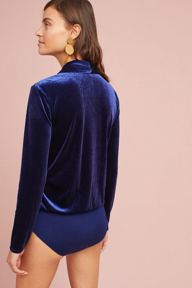 Floreat Velvet Surplice Bodysuit #3