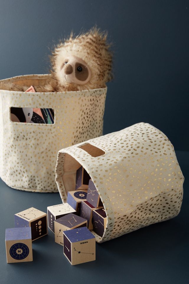 Pehr Golden Dots Storage Bin #1