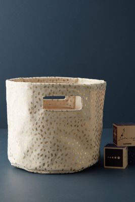 Pehr Golden Dots Storage Bin
