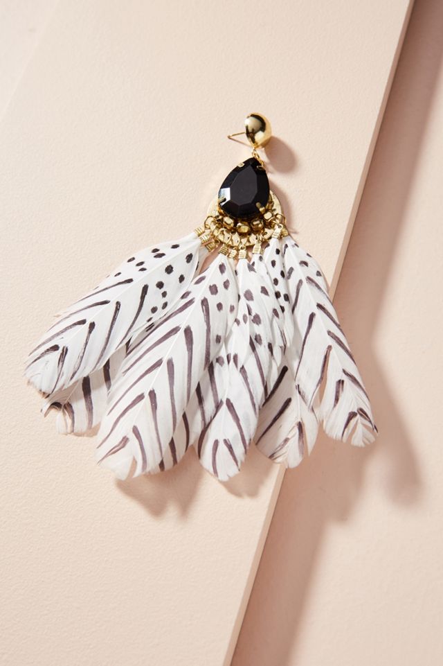Mona Feather Drop Earrings #1