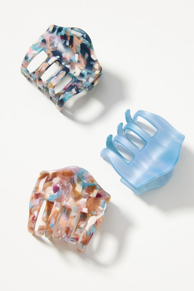 Scalloped Tortoise Hair Clip Set Anthropologie