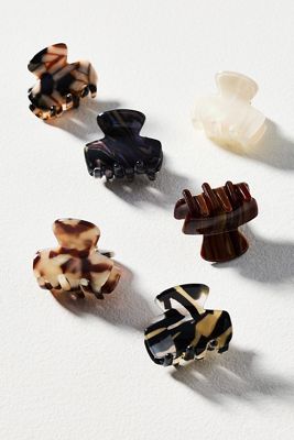 Speckled Mini Hair Clip Set