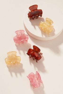 Speckled Mini Hair Clip Set